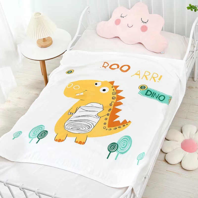 Chăn lụa coton cao cấp siêu mềm cho bé nằm điều hòa -Chăn hè thu cho bé