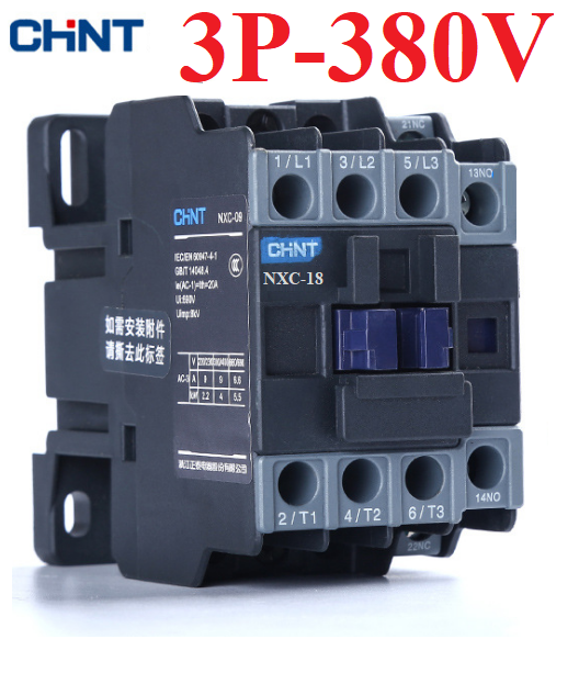 Khởi động từ 3p 380v chint ncx-9a 12a 18a 25a 32a hàng chính hãng khoi dong tu 3 pha contactor