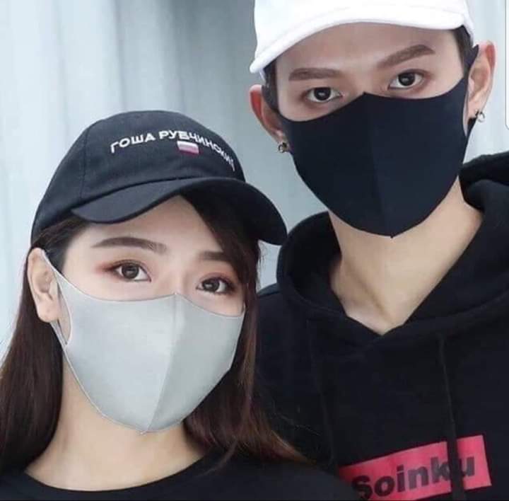 Combo 10 cái khẩu trang vải su chống thấm nước.vải thun trơn kiểu hàn quốc