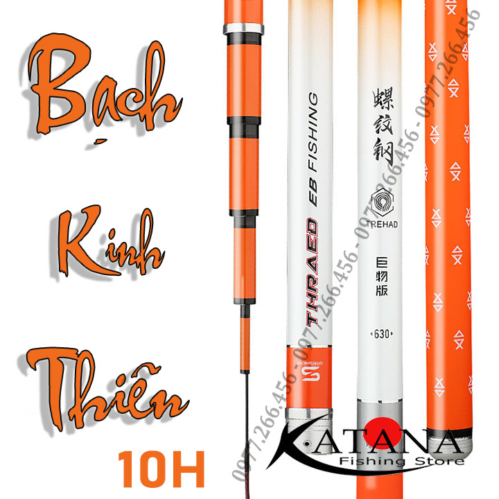 Cần câu tay bạch kinh thiên 10h - 3m6 4m5 5m4 6m3 7m2 8m1