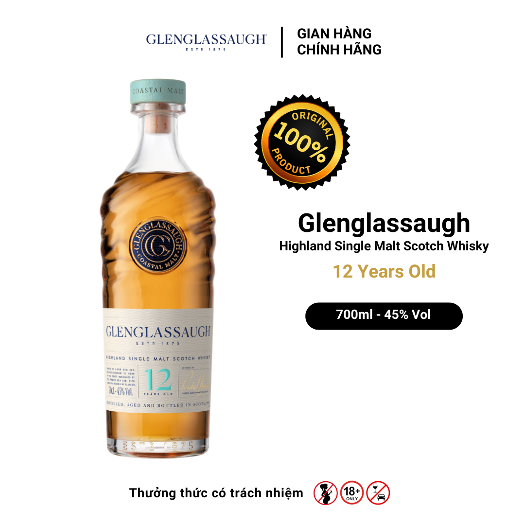 Rượu Whisky Glenglassaugh 12YO 45%/700ml