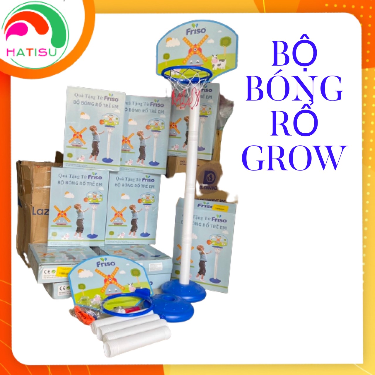 BỘ BÓNG RỔ QUÀ TẶNG GROW HATISU3