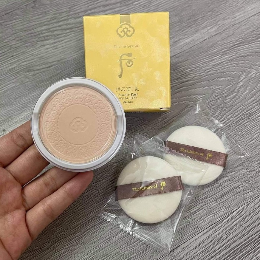 Phấn phủ Whoo vàng Powder Pact có nhũ ngọc trai