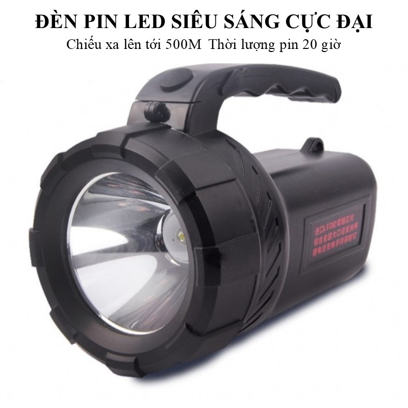 [HCM]Đèn Pin Sạc Xách Tay Đèn LED Siêu Sáng Cực Đại Chiếu Xa lên Đến 500M