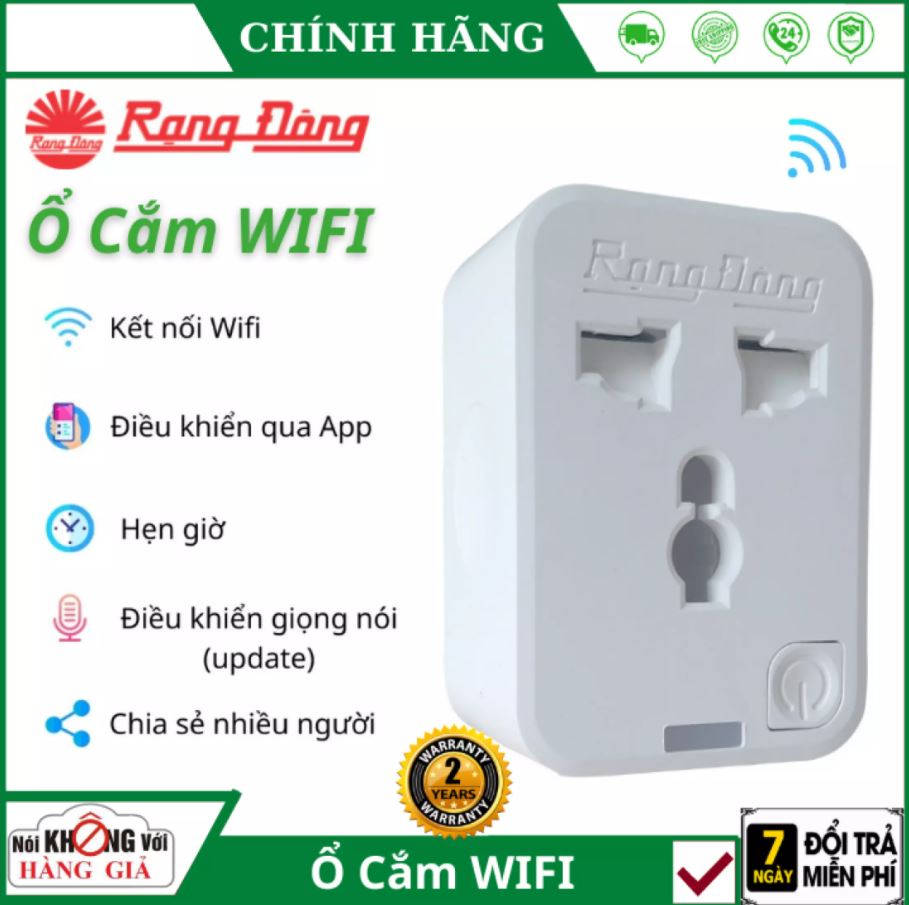 Ổ Cắm Thông Minh Wifi - 16A 3500W - Tự động hẹn giờ, Điều khiển từ xa qua Wifi bằng Điện thoại, Máy tính