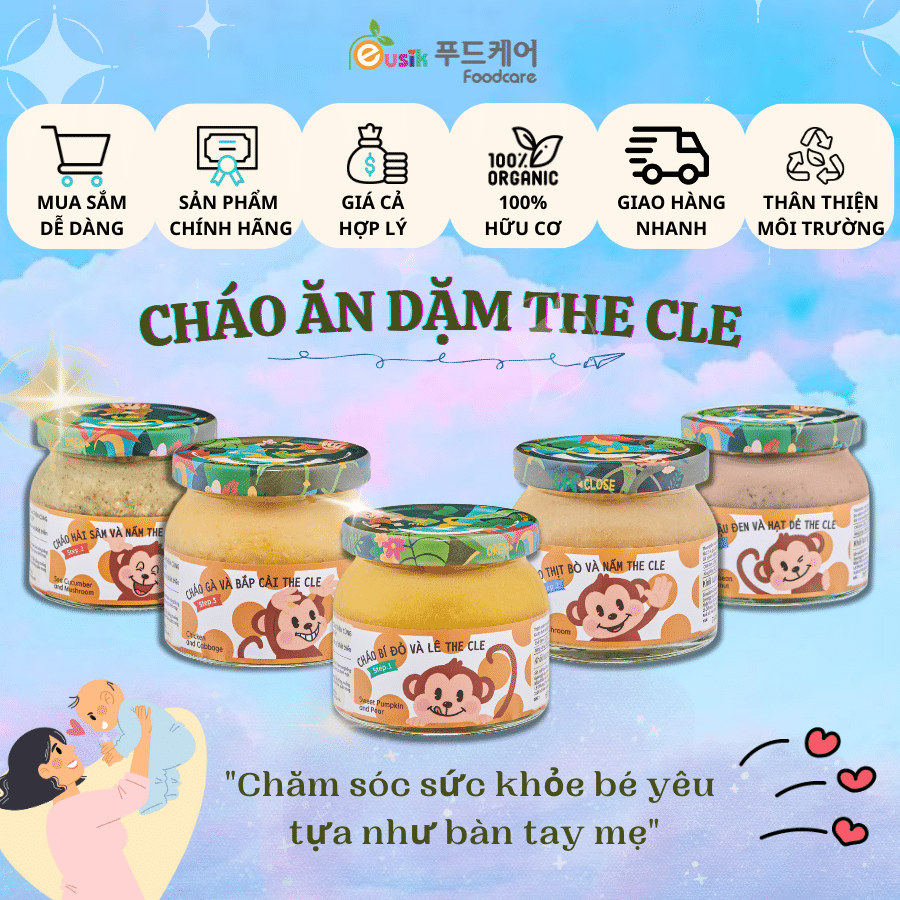 [DATE 04/2025] - CHÁO ĂN DẶM CHO BÉ HÀN QUỐC (NHIỀU VỊ) - ĂN DẶM HỮU CƠ - Foodcare VN
