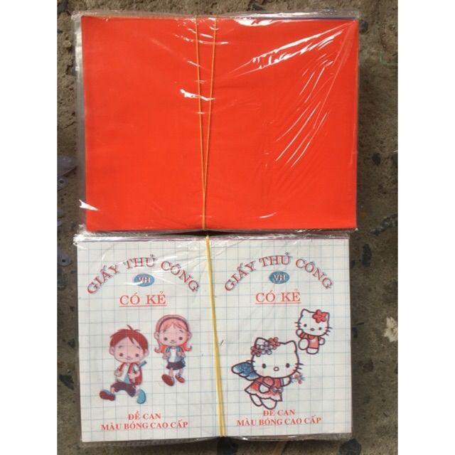 Combo 5 tập giấy thủ công có keo dán