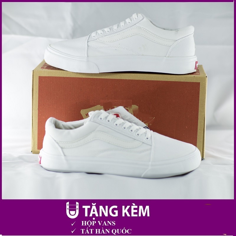 ⚡️Giá Sốc⚡️ Giày Sneaker old Skool nam nữ FREESHIP Giầy thể thao học sinh giá rẻ màu trắng