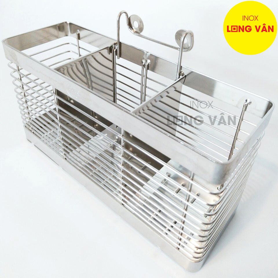Ống đũa inox 304 3 ngăn cao cấp ống đựng thìa , đũa inox 304 nhỏ gọn