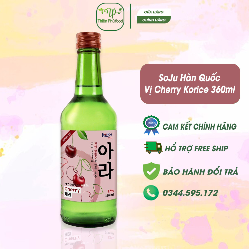 Soju hàn quốc vị cherry korice 360ml
