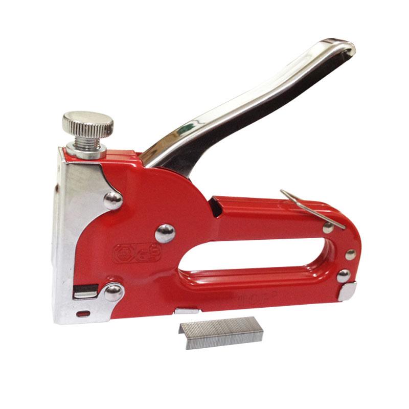 Súng bắn ghim - Kìm bắn đinh ghim TOP cầm tay có tăng lực, đa năng, tiện dụng - Kềm bắn ghim gỗ chuyên nghiệp (Đỏ)