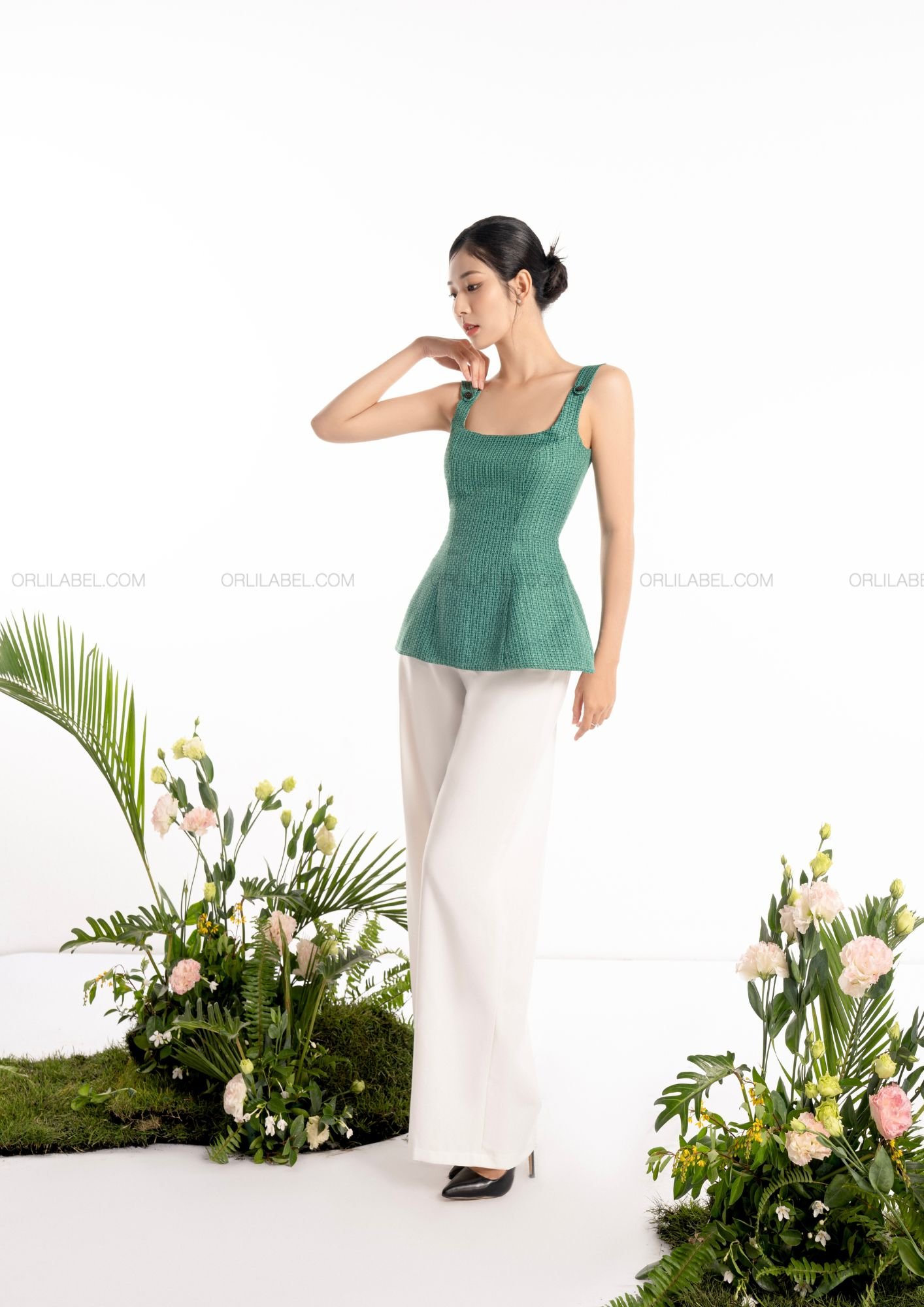 Quần tây trắng, white trouser - orli label