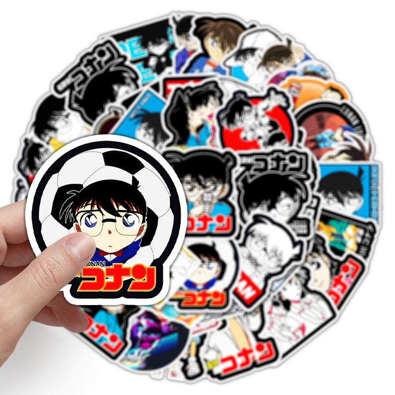 50Pcs Cartoon Conan Sticker Waterproof Sticker Skateboarding Snowboard Retro Vinyl Sticker Graffiti Notebook Sticker