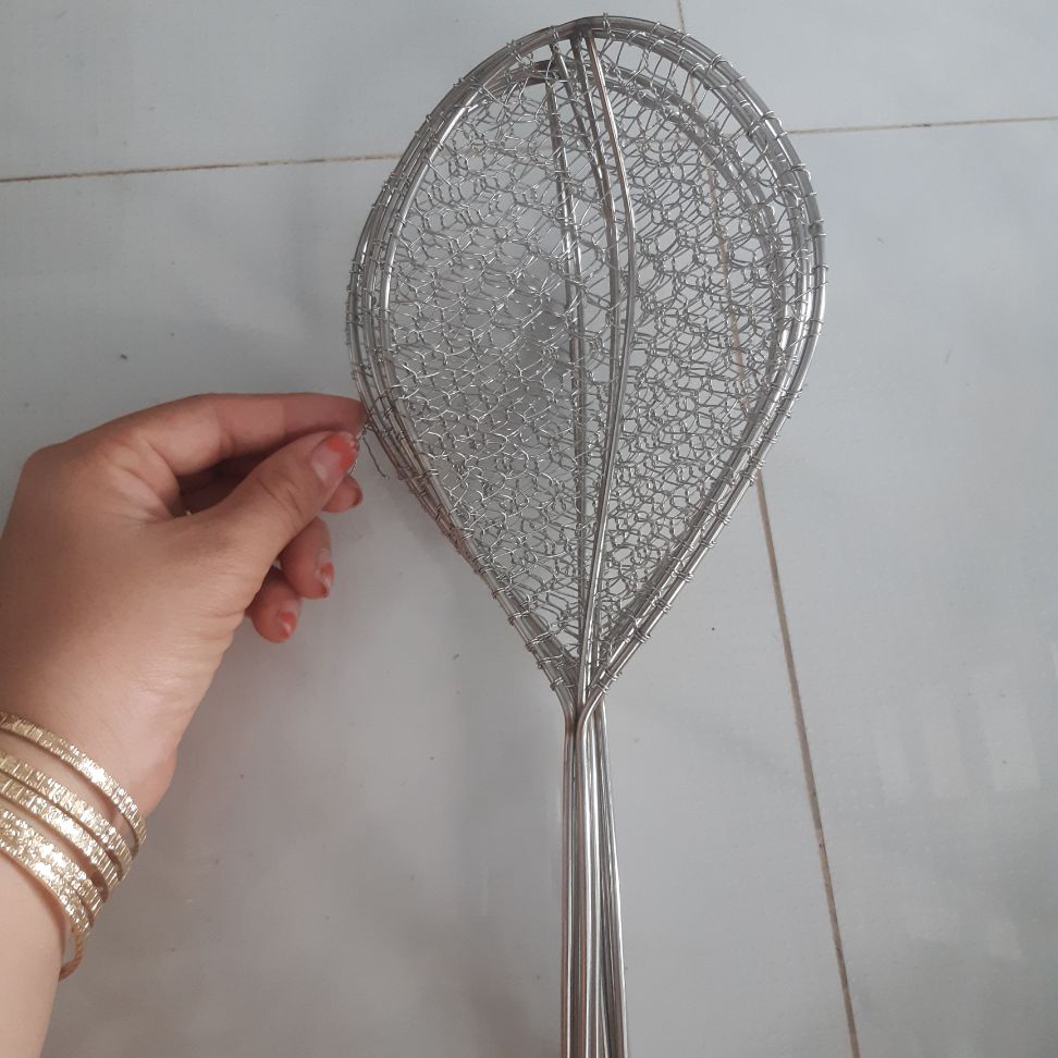 Vợt vớt cá inox ( loại trung ), 1 cặp