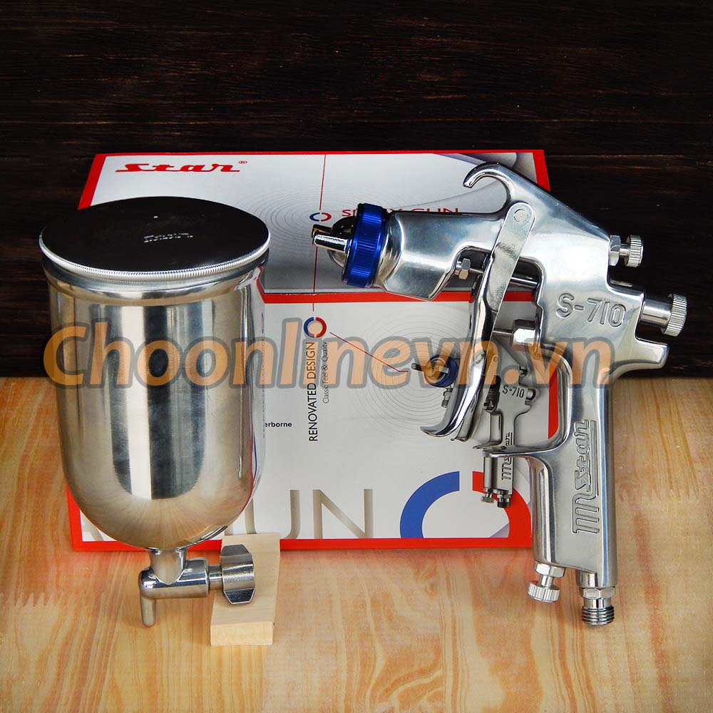 Súng phun sơn s710 chính hãng star đài loan 1.3mm