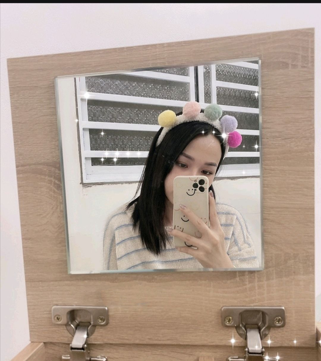 Gương dẻo dán tường, gương trang trí kích thước 30x30cm, gương dán tường siêu mỏng mà soi siêu đẹp