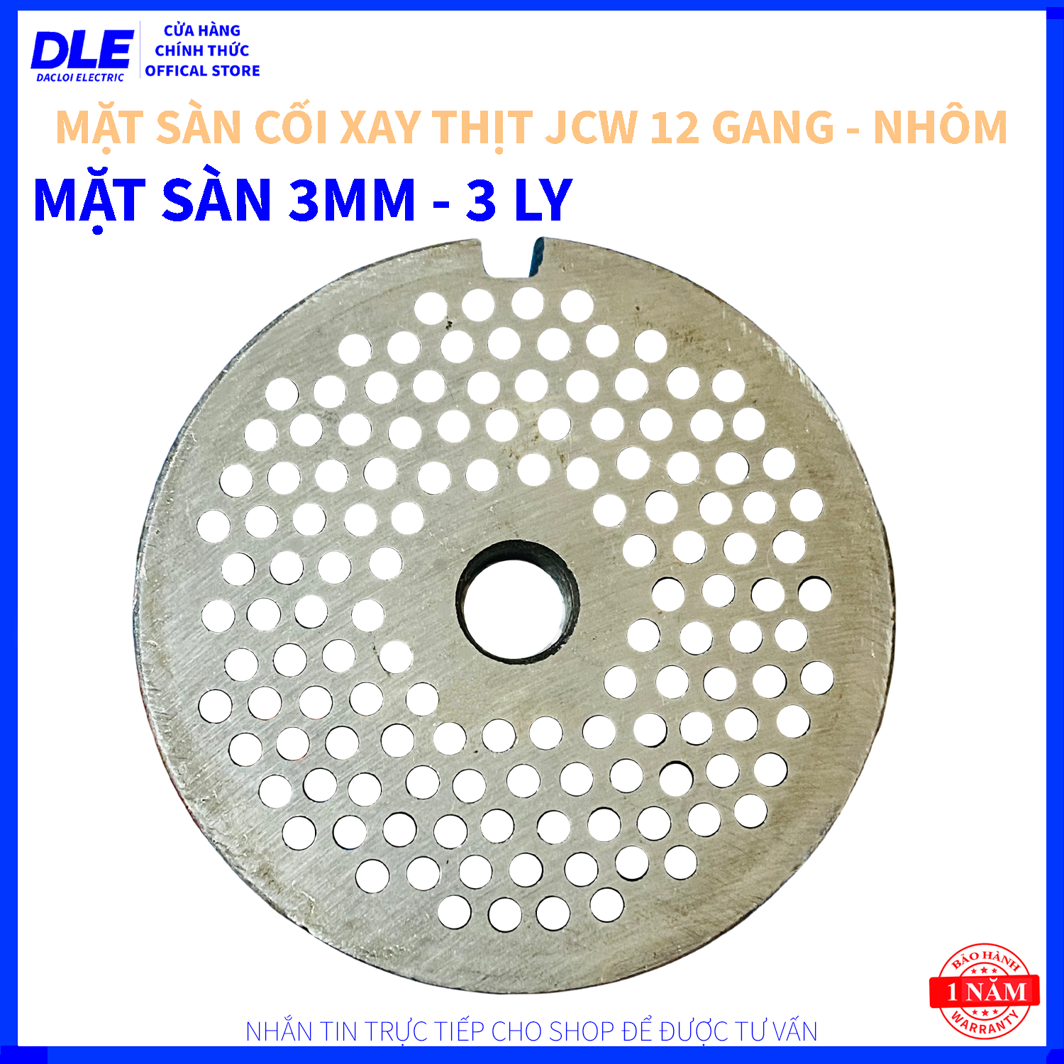 [ HÀNG CHUẨN ] MẶT SÀN CỐI XAY THỊT JCW - 12 DÀY 10mm - NHÔM - GANG - INOX - 2MM - 3MM - 4MM - 6MM - 8MM