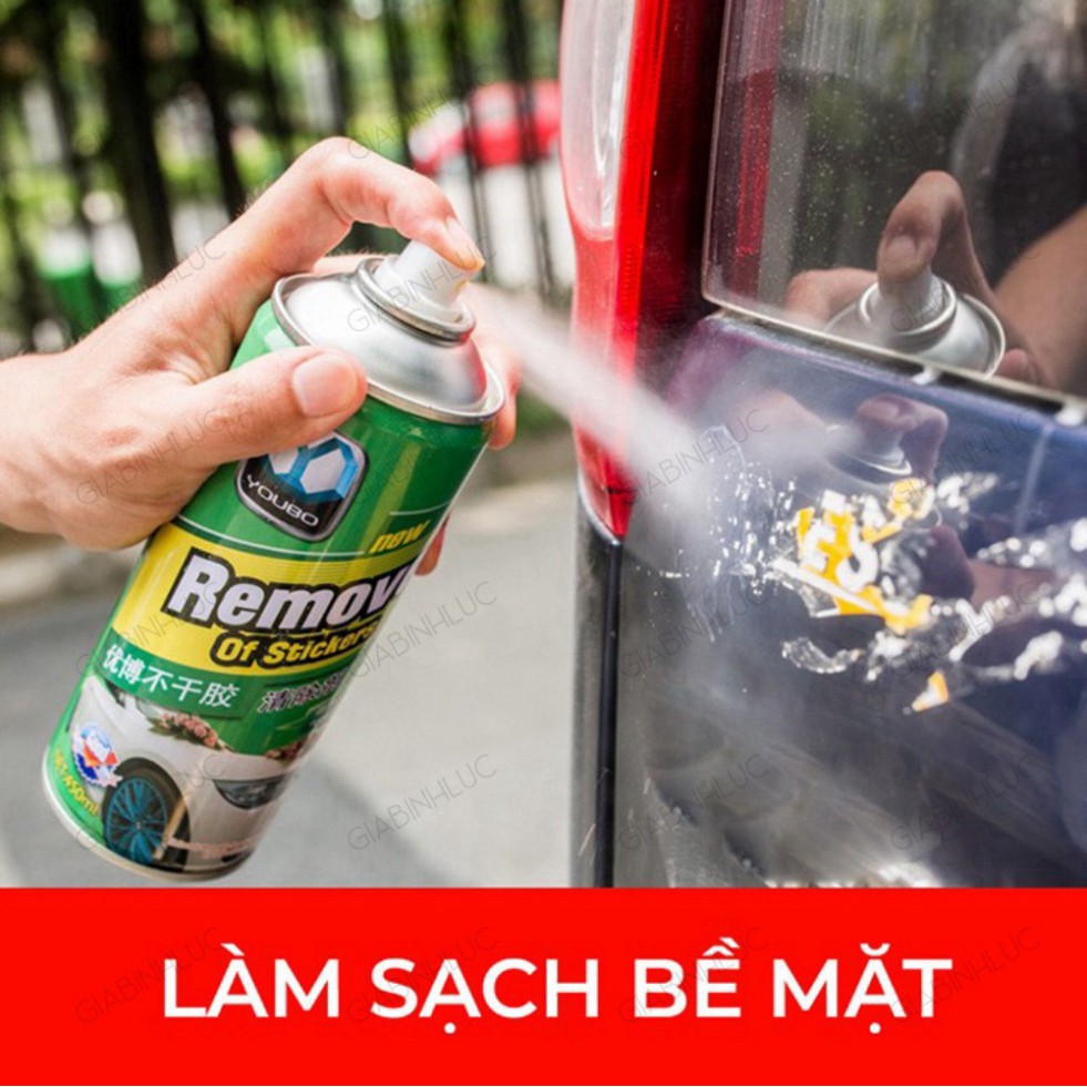Chai xịt tẩy vết keo băng dính chai xịt tẩy rửa vệ sinh đa năng 450ml