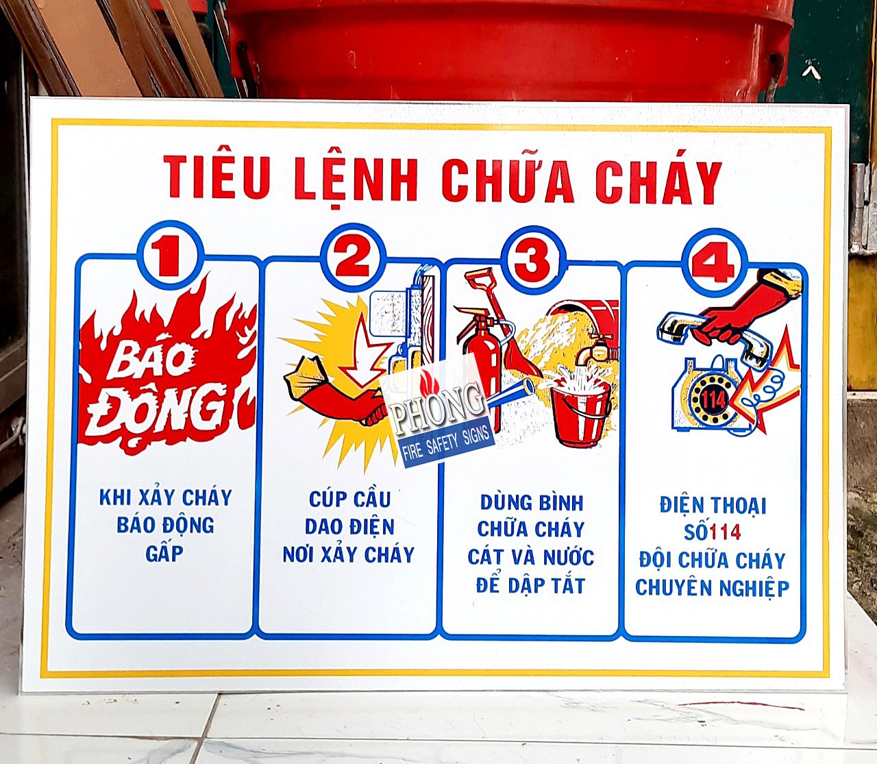 Bảng nội quy - tiêu lệnh phòng cháy chữa cháy