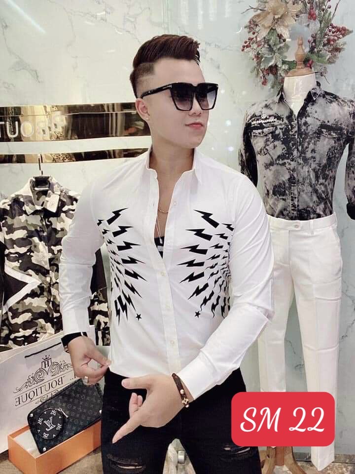 [HCM]ÁO SƠ MI NAM HÀN QUỐC LÊN PHOM CỰC CHUẨN MS96
