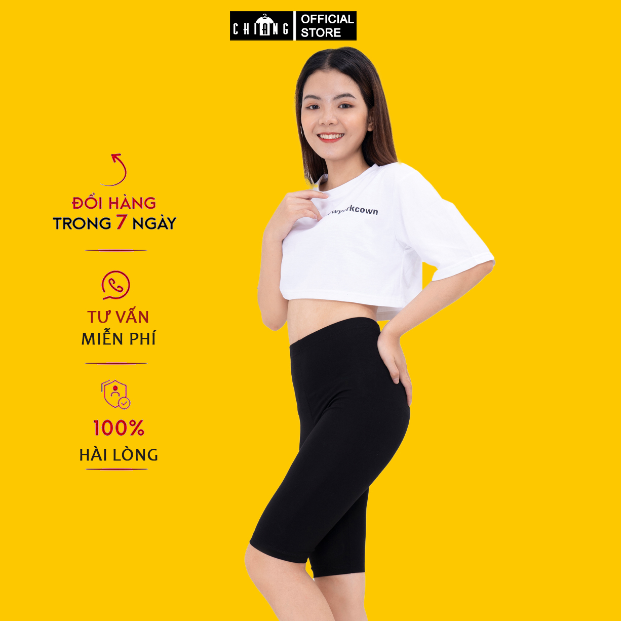 Quần legging đùi, quần biker chiang co giãn chất đẹp f11