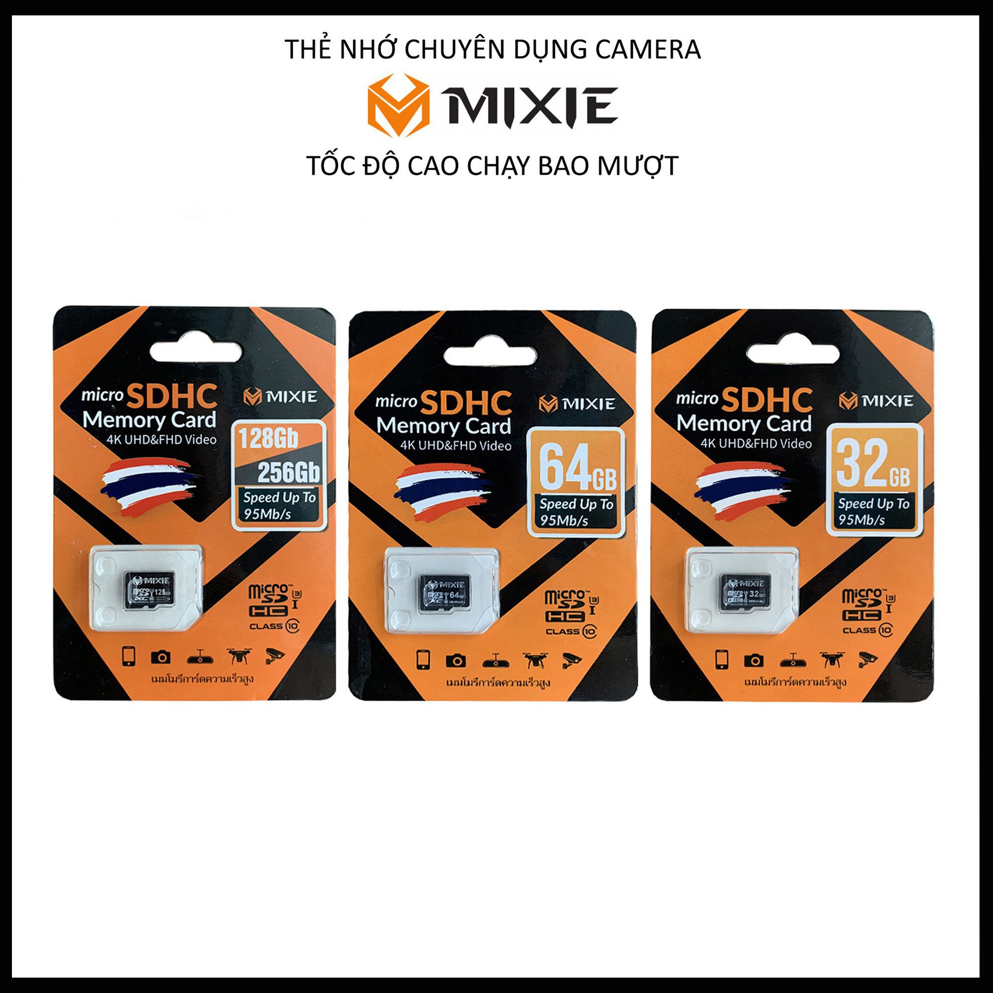 Thẻ Nhớ MIXIE 128GB/64GB/32GB Tốc Độ Cao,Chuyên Dụng Cho Camera Wifi, Camera Hành Trình, Điện Thoại, Thiết Bị Điện Tử Chính Hãng BAO SỈ