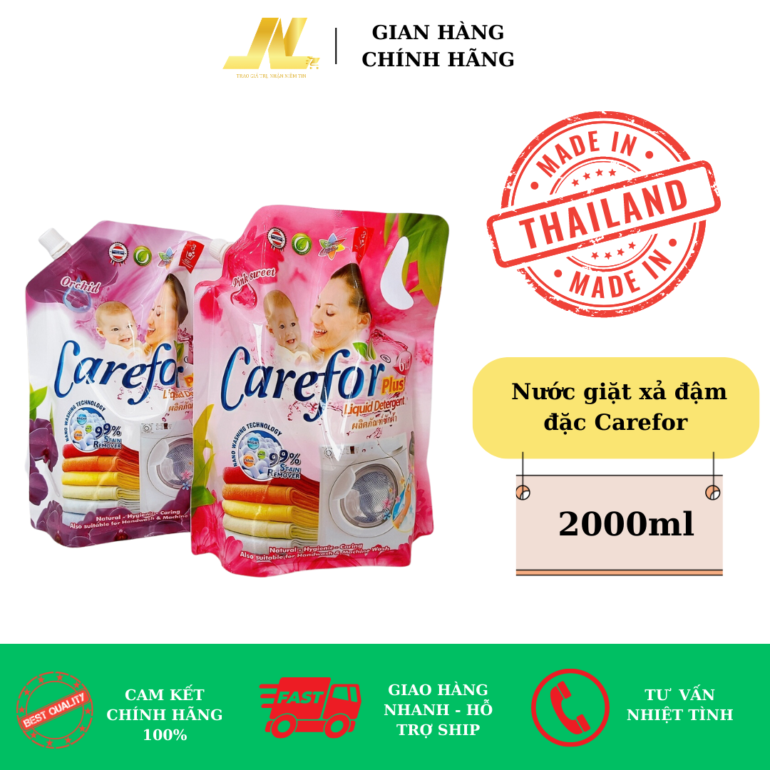 Nước giặt xả đậm đặc Carefor Thái Lan túi 2000ml