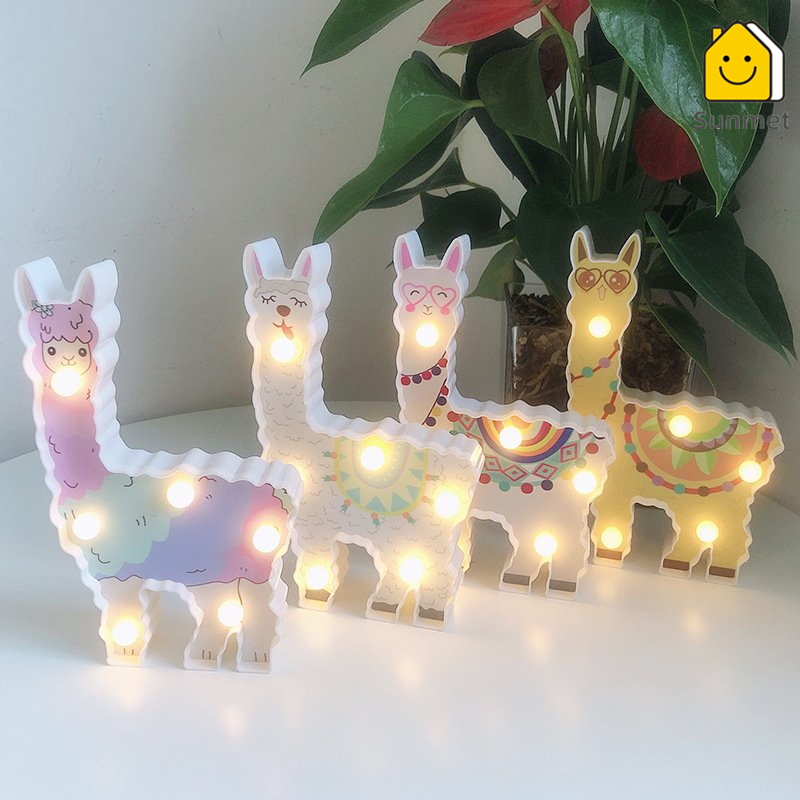 [HCM]Đèn Trang Trí Đèn Led Hình Lạc Đà Alpaca Dễ Thương Nhiều Màu Sắc Thích Hợp Làm Đèn Ngủ  Trang Trí Đầu Giường  Tiệm  Quán .