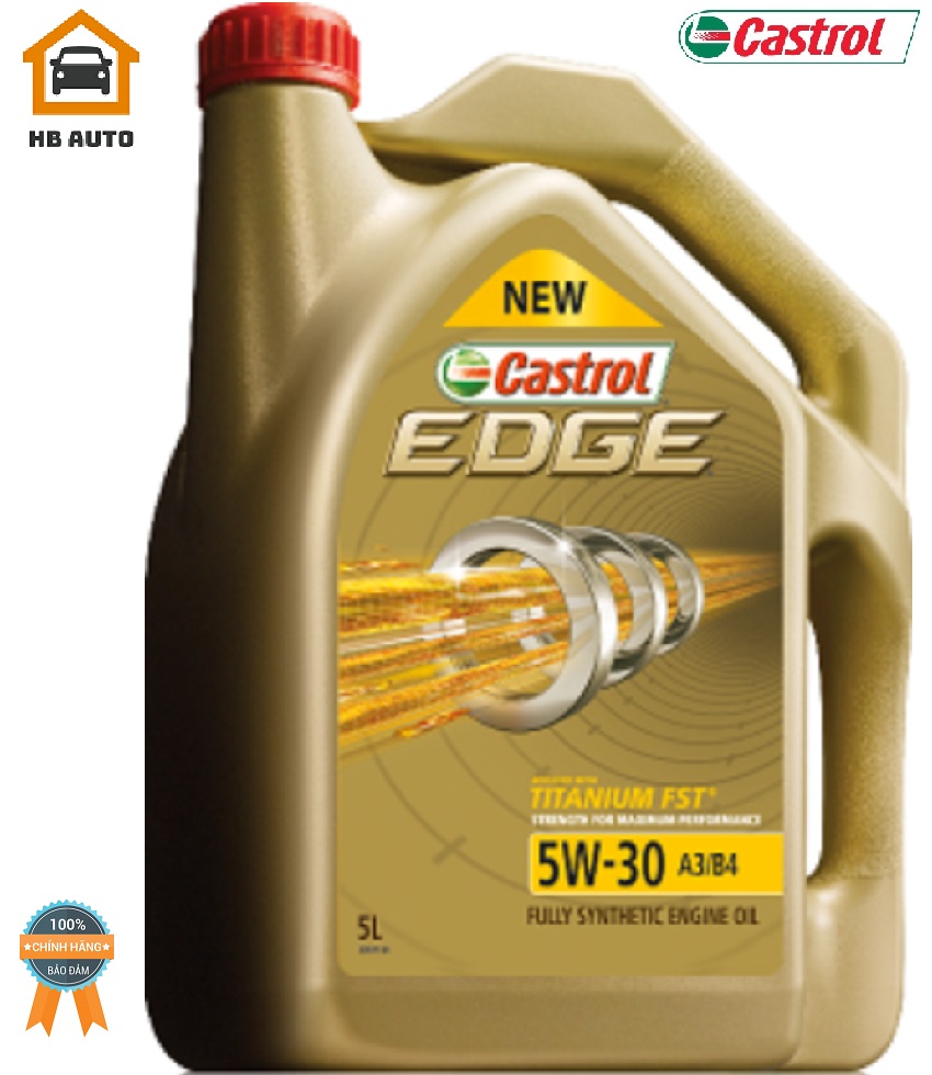 [FreeshipMAX] Dầu động cơ công nghệ tổng hợp toàn phần CASTROL EDGE 5W-30 A3/B4 (5 lít)