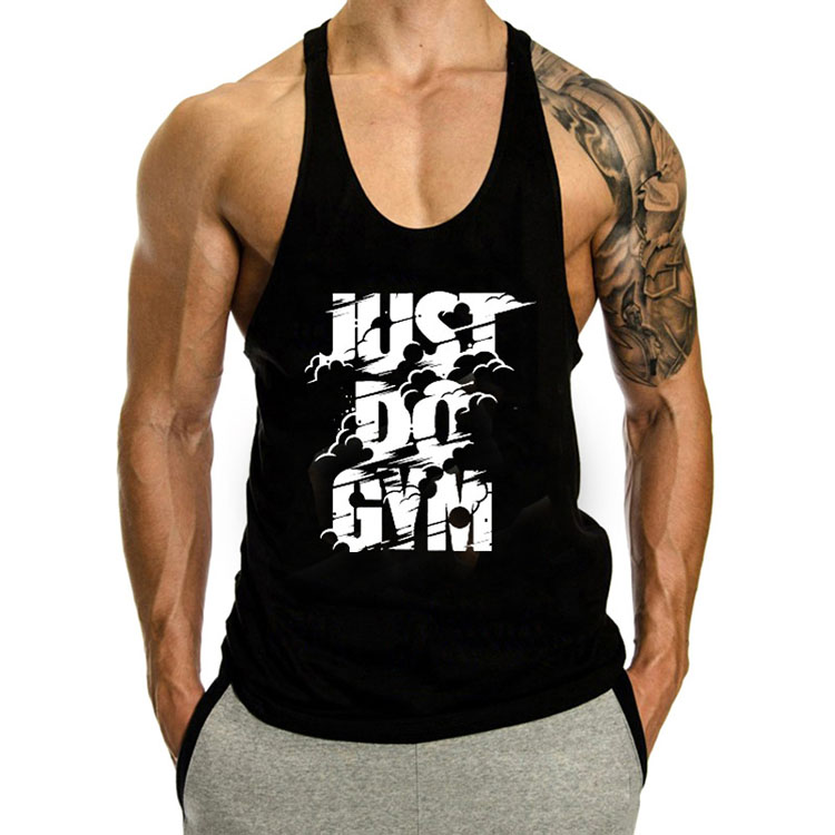 Áo tập gym nam just do gym - áo tập gym 3 lỗ vải cotton cao cấp