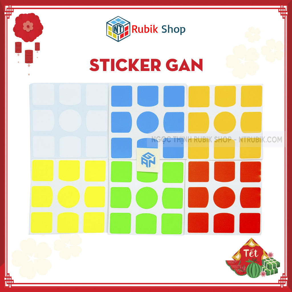 Phụ Kiện Rubik Sticker Gan, Valk, GTS (Hệ màu Halfbright - HB/ Hệ Màu Full Bright - FB)