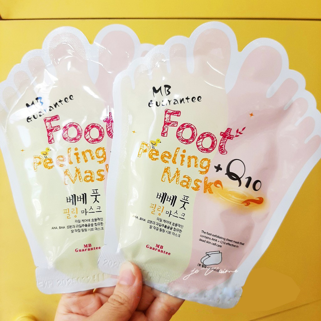 Tẩy tế bào chết da chân túi ủ chân foot peeling mask q10 mb guarantee thái