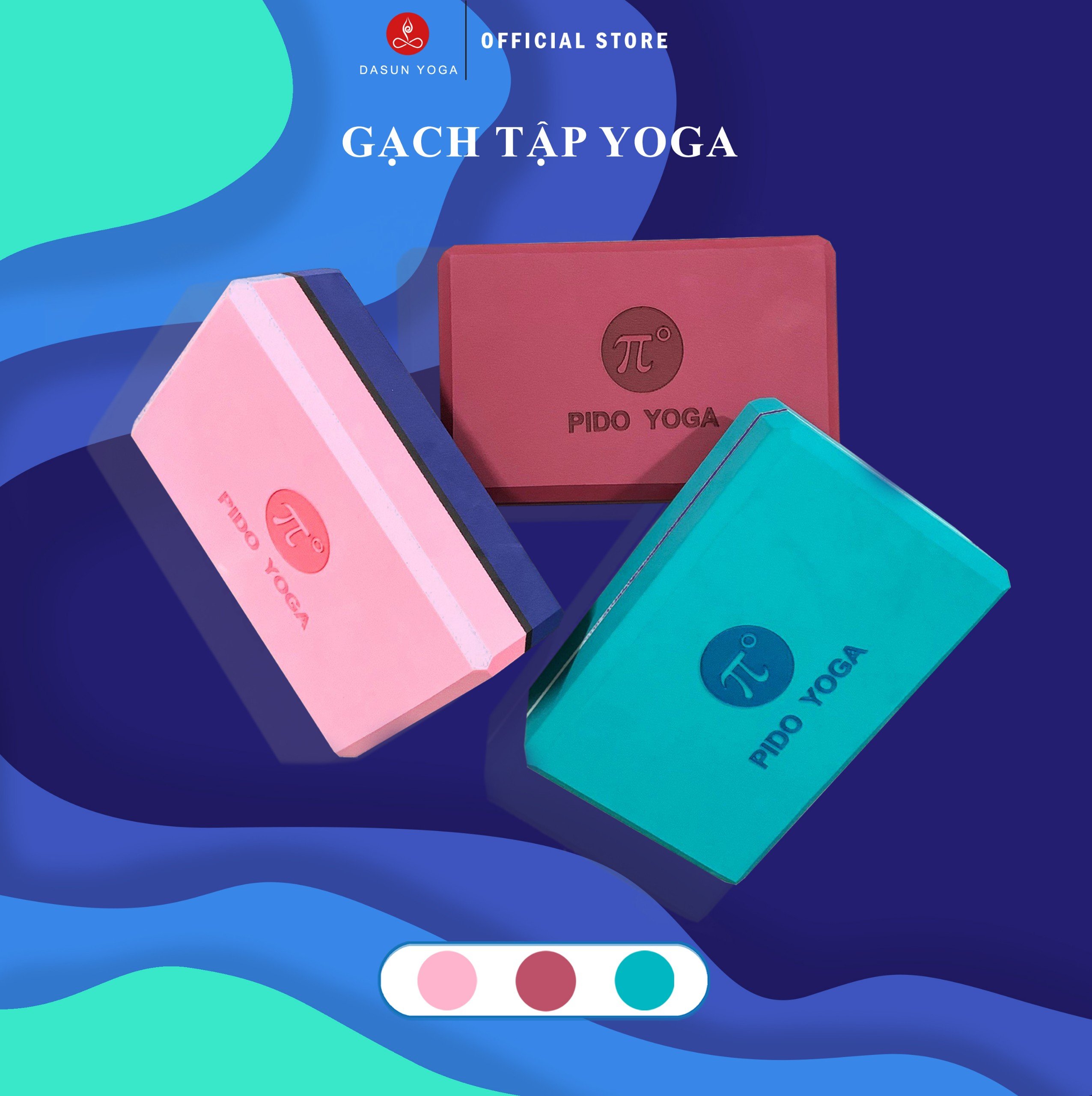 Gạch tập Yoga EVA Cao Cấp PIDO Có Viền Kẻ - NEW