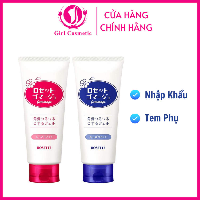 Tẩy da chết - Tẩy da chết Rosette Nhật Bản dạng gel làm sạch da, dưỡng da giúp da trắng hồng tự nhiên phù hợp với mọi loại da