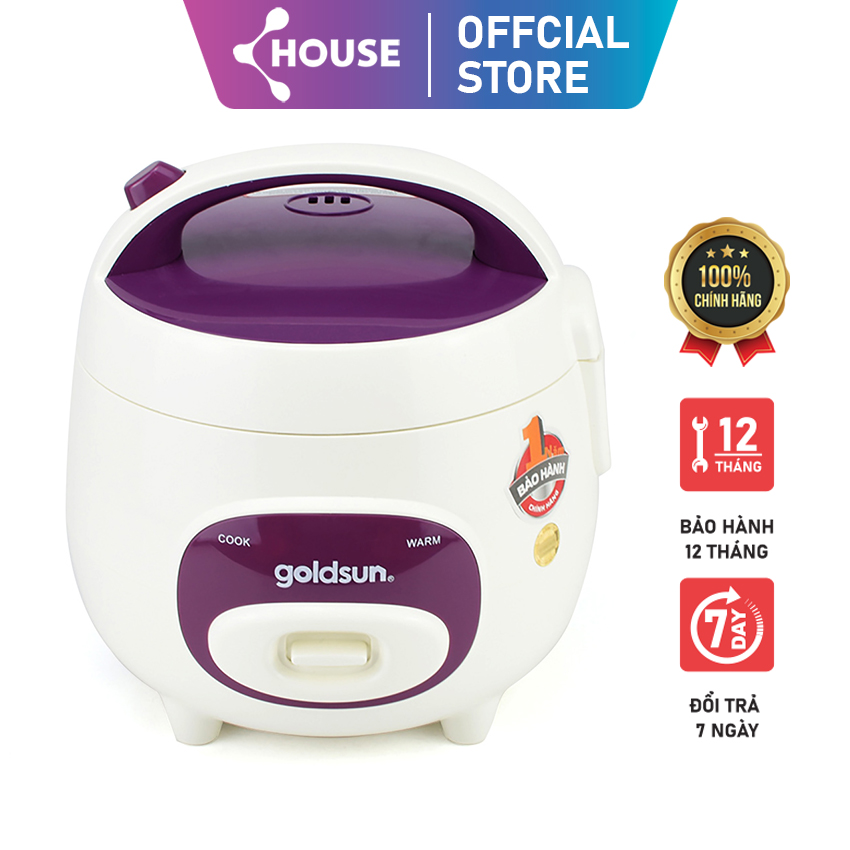Nồi cơm điện mini Goldsun CB3101, dung tích 1L, lòng nồi 3 lớp dày dặn, bảo hành 12 tháng, K-house