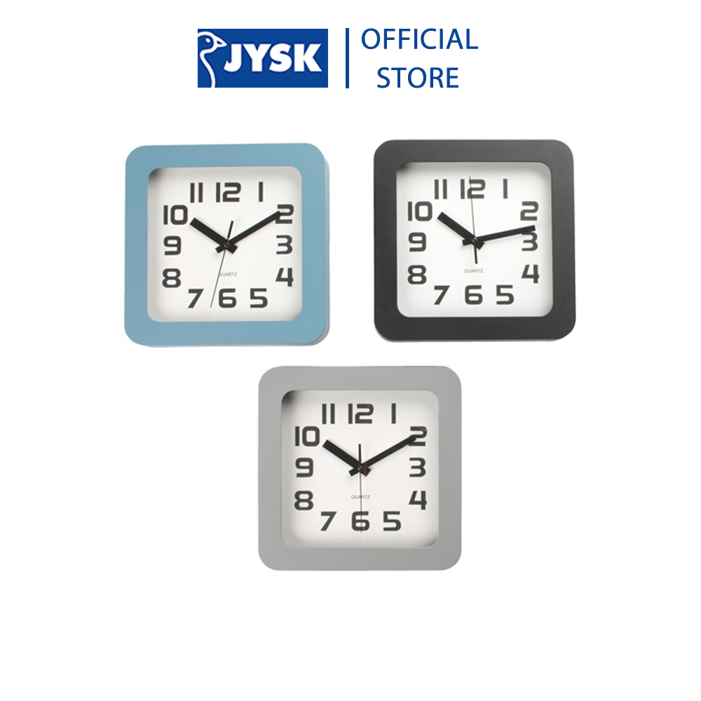 Đồng hồ treo tường JYSK Sigvart nhựa nhiều màu 23x23x4cm