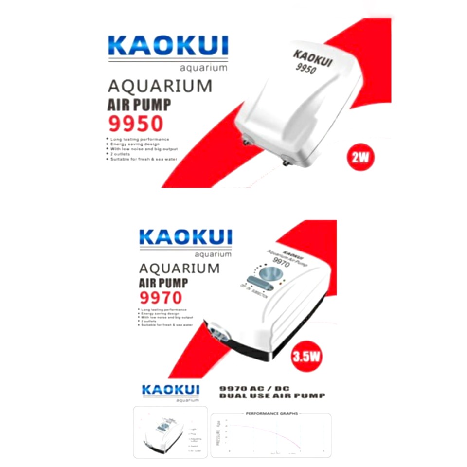 Máy sủi khí oxy tích điện kaokui 9970 - 9950 tích hợp ác quy phòng mất điện chuyên dùng cho hồ cá koi cá cảnh cá rồng