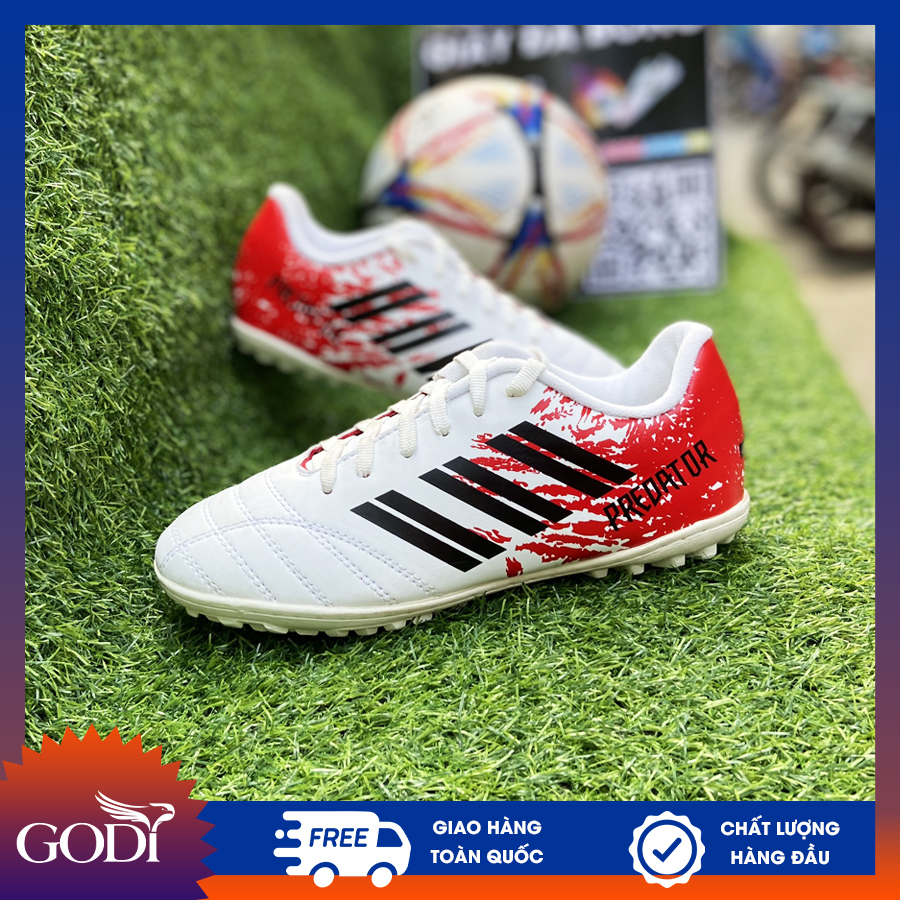 Giày đá banh size 35 đến size 44, nam nữ, trẻ em, con gái, Giày đá bóng giá rẻ có đủ size nhỏ size trẻ em size 35 size 36 size 37 size 38 màu trắng đỏ GODI