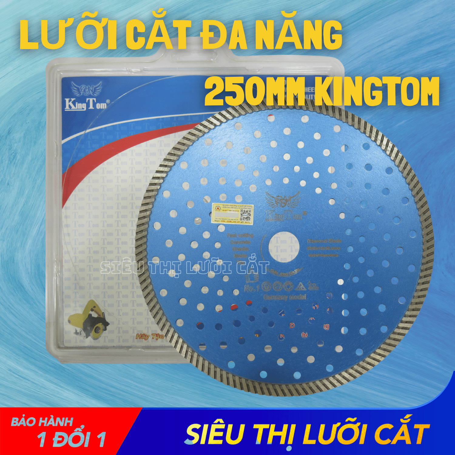 Lưỡi Cắt Đa Năng 250mm KingTom - Chuyên Bê Tông, Đá Cứng