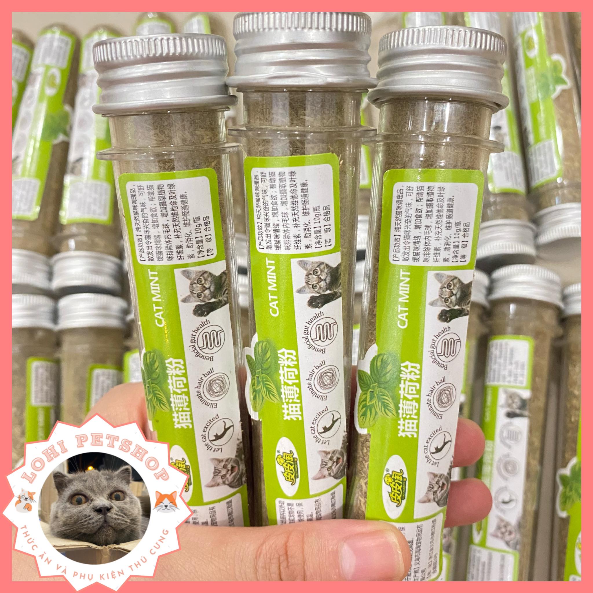 Cỏ mèo - canip ống 10g - cỏ bạc hà cho mèo