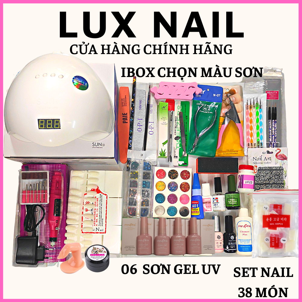 Set đồ học nail mix dụng cụ làm móng chính hãng từ cơ bản đến nâng cao, combo bộ dụng cụ làm nail cho người mới