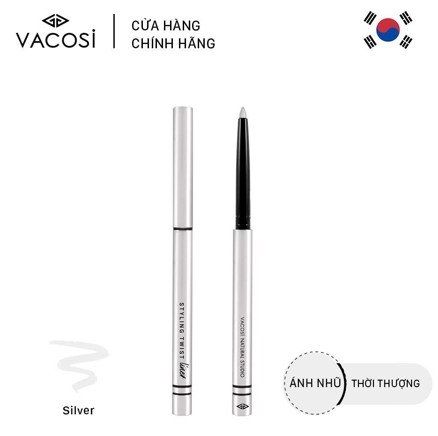 Chì Vặn Kẻ Mắt Dạng Gel Vacosi (Silver)