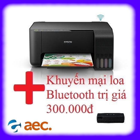 [Trả góp 0%]Máy in phun màu đa chức năng Epson L3150 ( thay thế Epson L405/ L365/ L385/ L405/ L360/ L310 ) ( ScanPhotoWifi) đã bao gồm 4 bình mực ngoài Hàn Quốc đi kèm + khuyến mại loa Bluetooth trị giá 300k