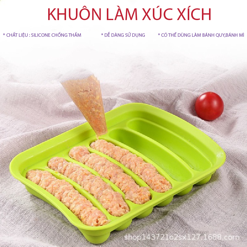 Khuôn Xúc Xích Silicon,Khay Xúc Xích Silicon,Khuôn Làm Bánh Cho Bé