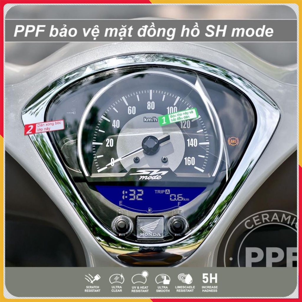 Miếng dán ppf sh mode bảo vệ mặt đồng hồ xe sh mode