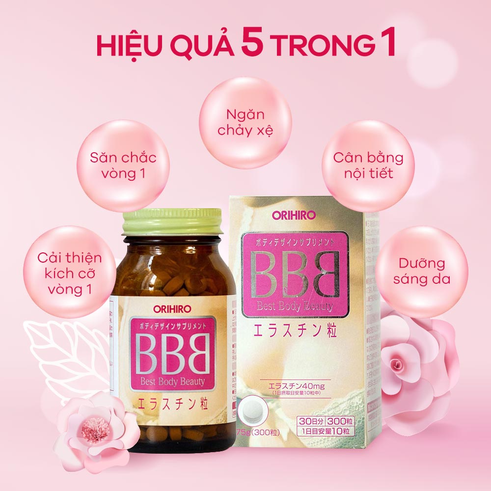 Viên uống nở ngực Orihiro BBB Best Body Beauty Nhật Bản 300 viên