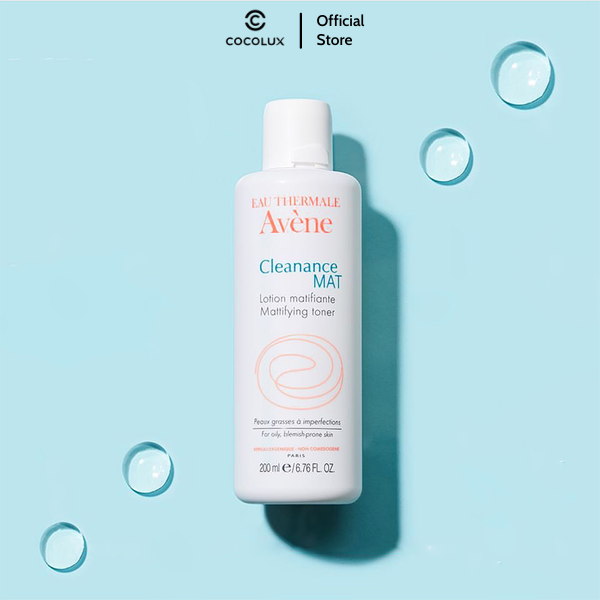 Nước hoa hồng giảm bóng nhờn cho da nhờn mụn Avene Cleanance Mat Mattifying 200ml COCOLUX