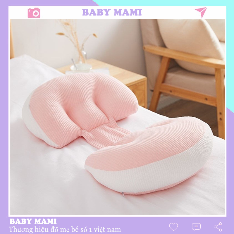 Gối Cánh Tiên Cho Bà Bầu Cao Cấp Gối Cho Bà Bầu Hỗ Trợ Nâng Đỡ Giảm Đau Lưng Bụng Có Thể Tháo Vỏ Vệ Sinh