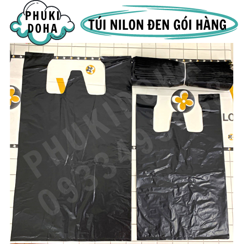 Túi bóng đen 5kg - Túi nilon đen 10kg dày đẹp đóng hàng, đựng rác - PHUKIDOHA - TB_DEN