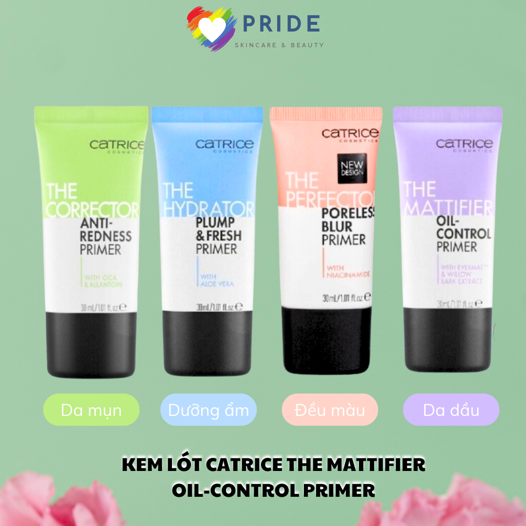 Kem lót kiềm dầu dưỡng ẩm catrice primer catrice kiềm dầu, giữ lớp nền và làm đều màu da - xuất xứ đức